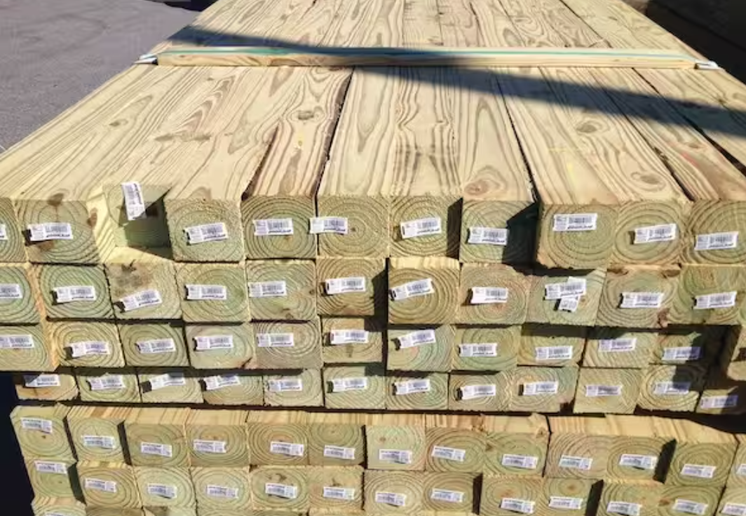 4x4x8 Flat top Post Pressure Treated Wood