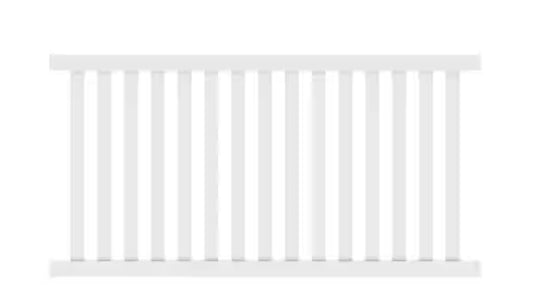 4'H X 8'W WHITE VINYL SPACED PICKET CLOSED TOP W/ 3" PICKETS