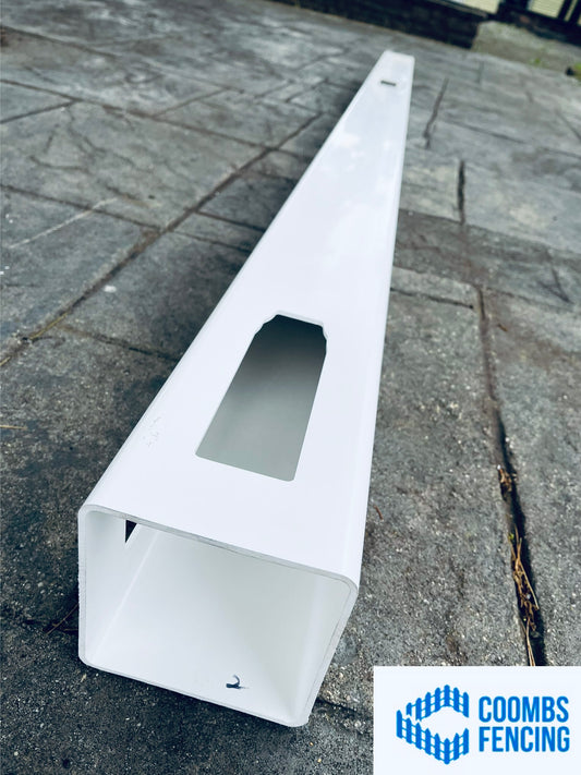 5x5x9 White Vinyl Privacy Post 2x7 Rail (CORNER POST)