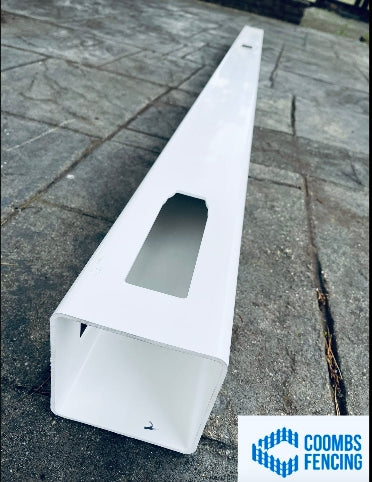 5x5x7 White Vinyl Privacy Post 2x7 Rail (CORNER POST)